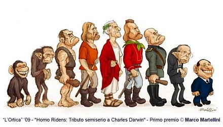 Marco Martellini, Homo ridens: tributo semiserio a Darwin, 2009, tratto da http://www.fanofunny.com/guests/ortica/index.html