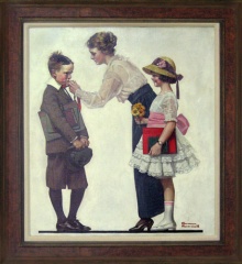 Norman Rockwell, First day of school, tratto da www.thecitadelle.org