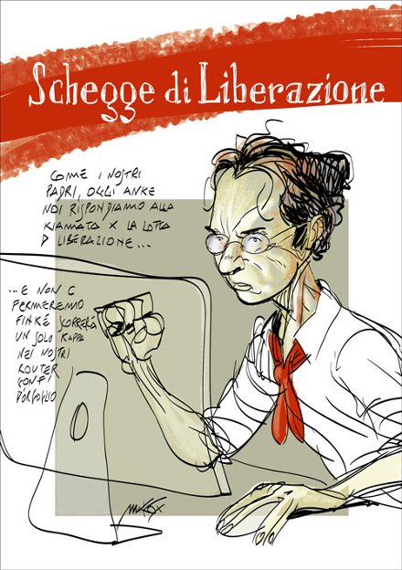 Makkox, copertina di Schegge di Liberazione 2011, tratto da scheggediliberazione.files.wordpress.com/2011/04/schegge-di-liberazione.jpg